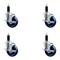 Service Caster 4'' Solid Poly Swivel 1-1/8'' Expanding Stem Caster Set with Brake, 4PK SCC-EX20S414-SPUS-TLB-118-4 - alternate 1